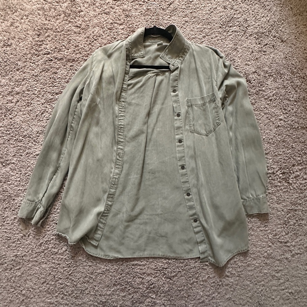Old Navy Sage Green Button Down